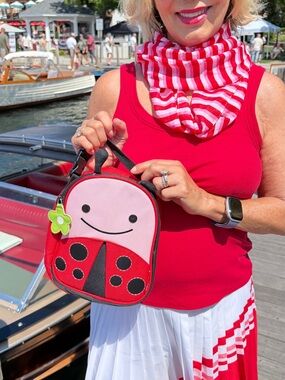 Skip Hop Kids Ladybug Lunch Bag in Pink and Red